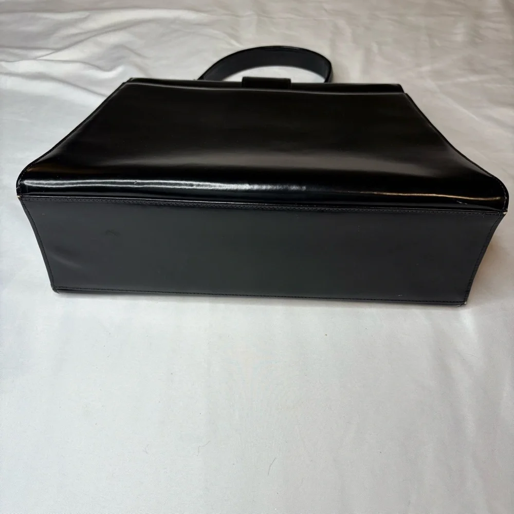 VALENTINO Black Top Handle Leather Bag EUC & STUNNING - Picture 8 of 14
